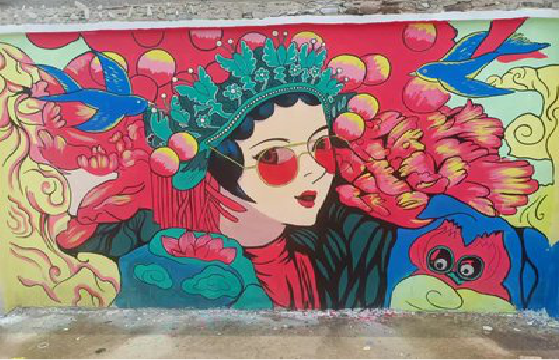 上林墙体彩绘-网红墙