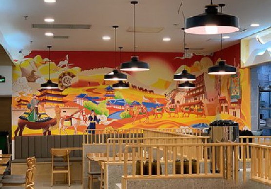 上林商业空间彩绘介绍。