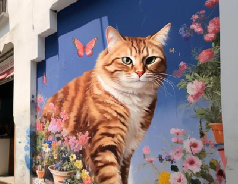 上林自己绘制有个性的手绘墙