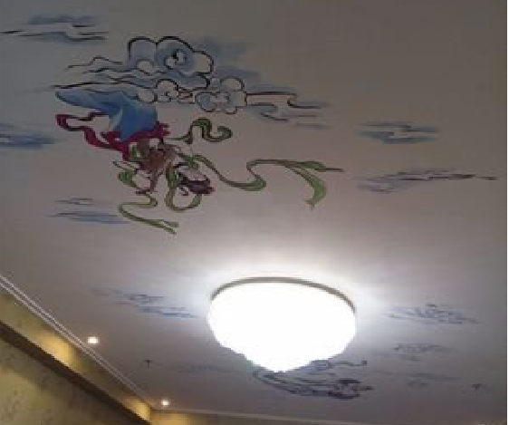 上林如何快速绘制天花板上的手绘墙？