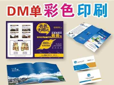 上林单页印刷，色彩搭配简单。
