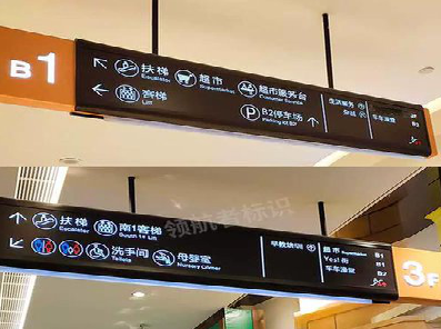 上林如何通过商场标识牌引导客流分布？